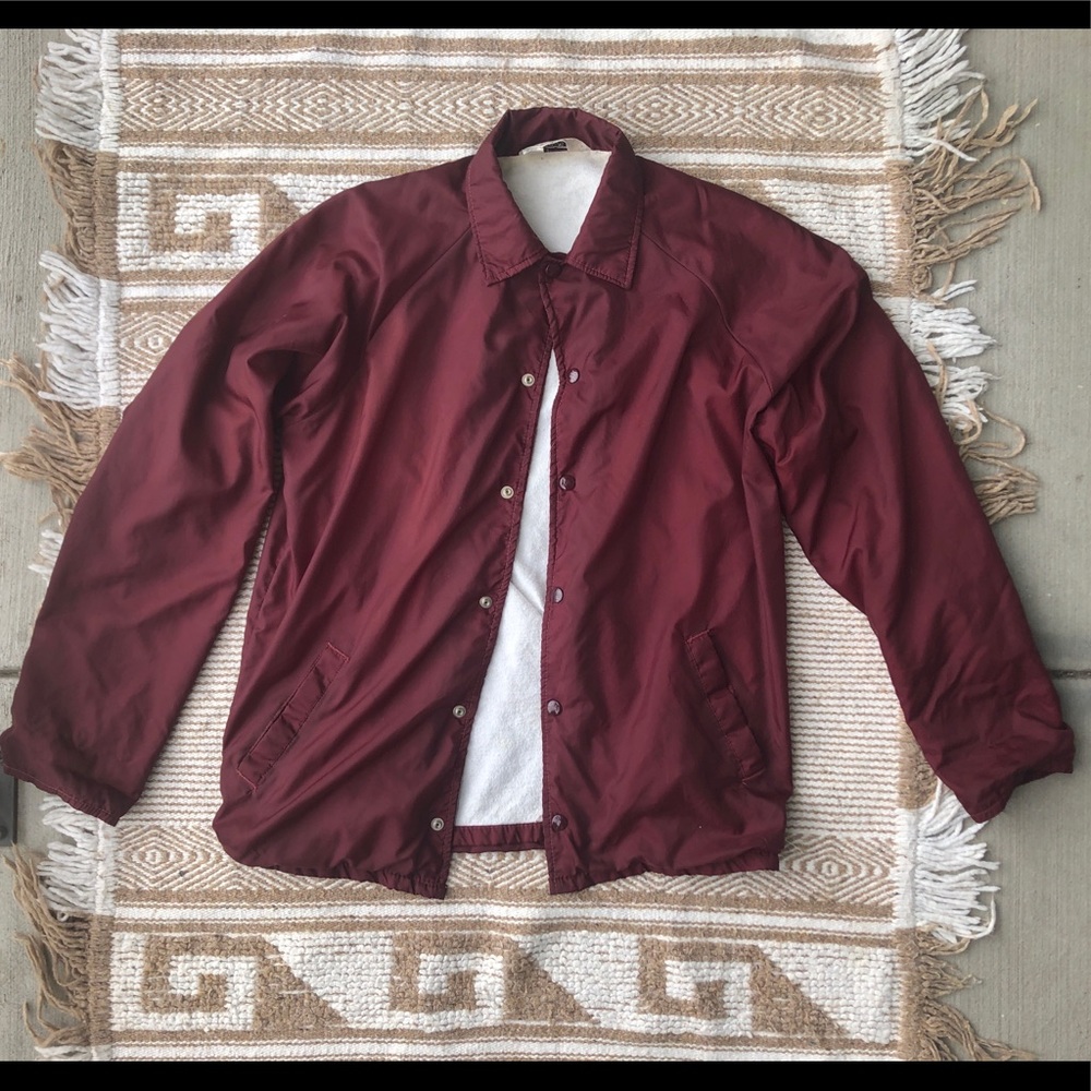 Vintage Athletic Oxblood Windbreaker Size Small